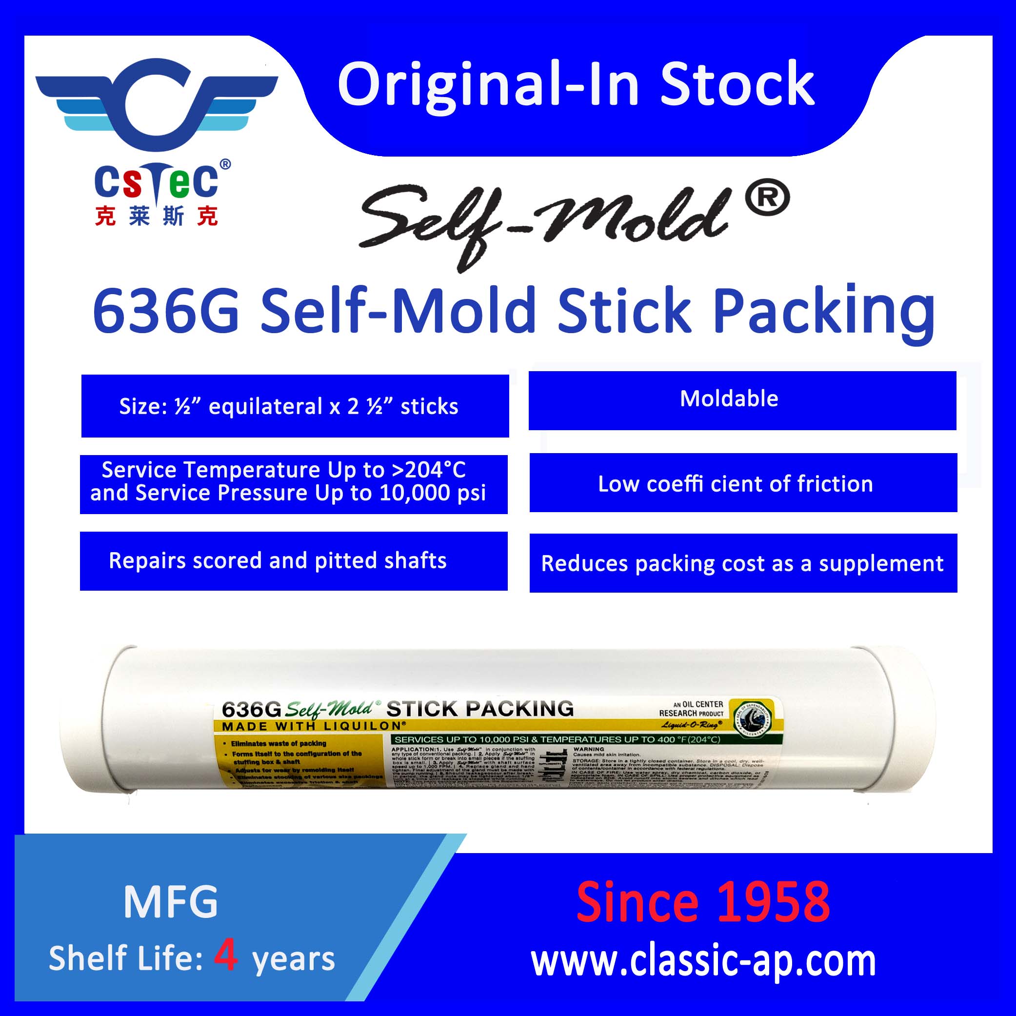 Self-Mold 636G Stick Packing